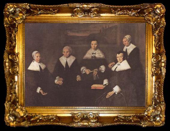 framed  Frans Hals Regentesses of the Old Men
